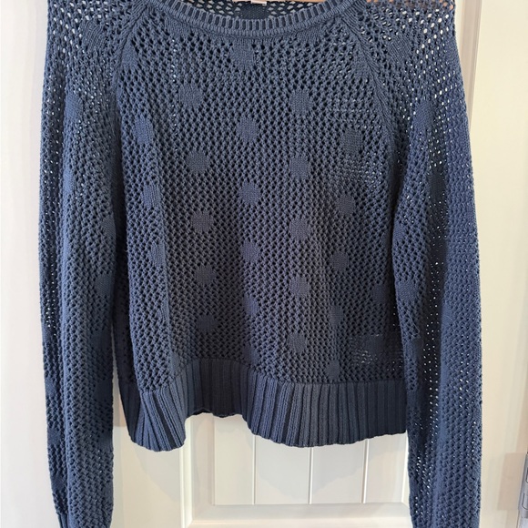 Banana Republic Medium Navy Textured Knit Sweater - Picture 2 of 5